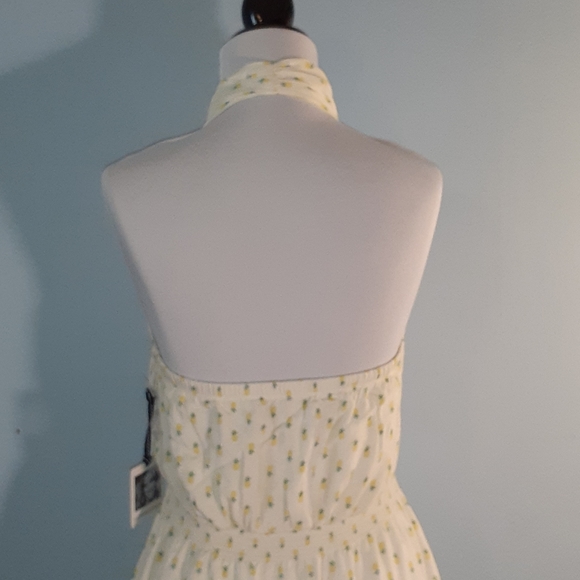 NWT Jessica Simpson White Sz Small Floral Halter Dress - Picture 5 of 15